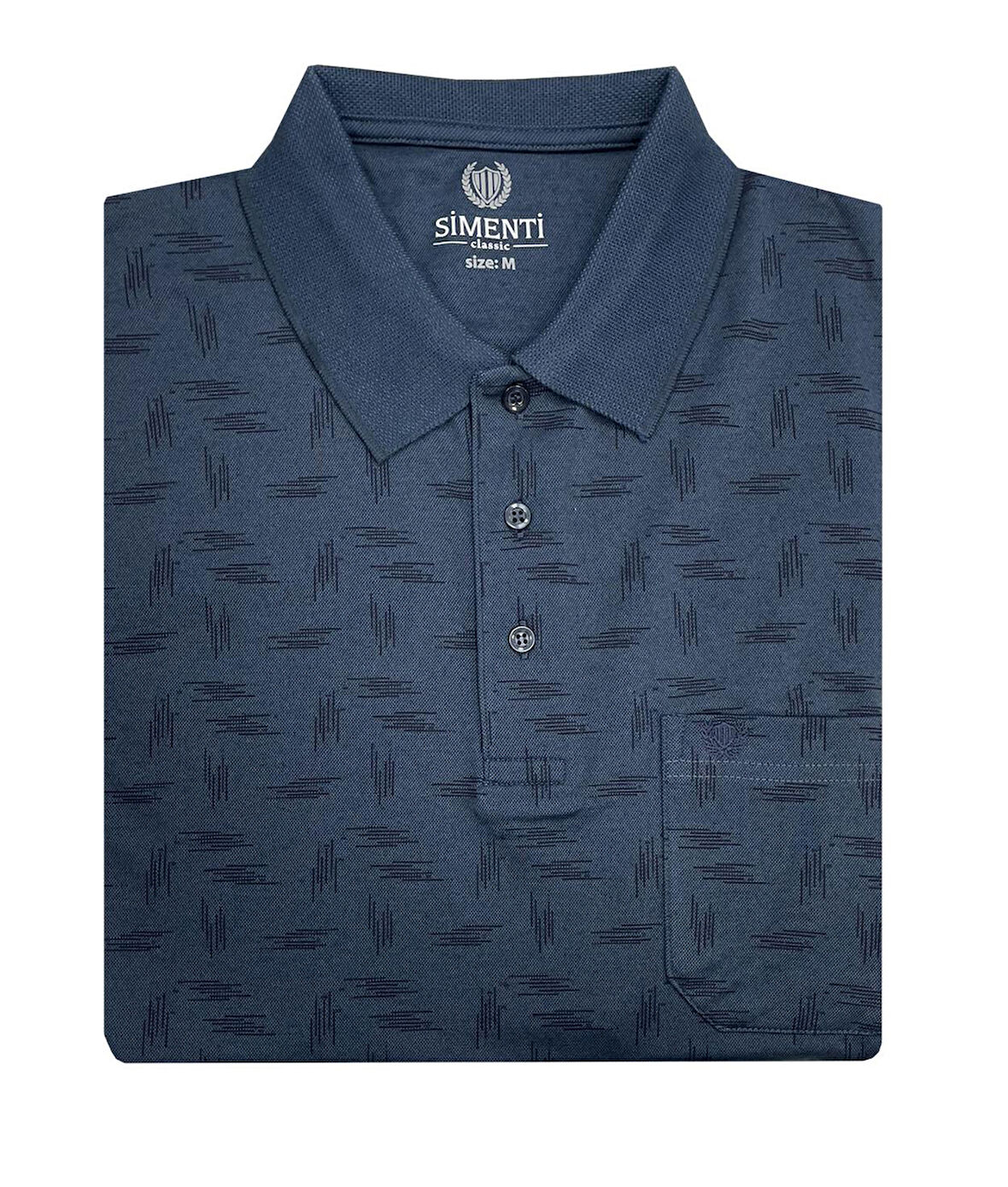 Simenti Yakalı Klasik Fit Kısa Kol Erkek Tişört 7286