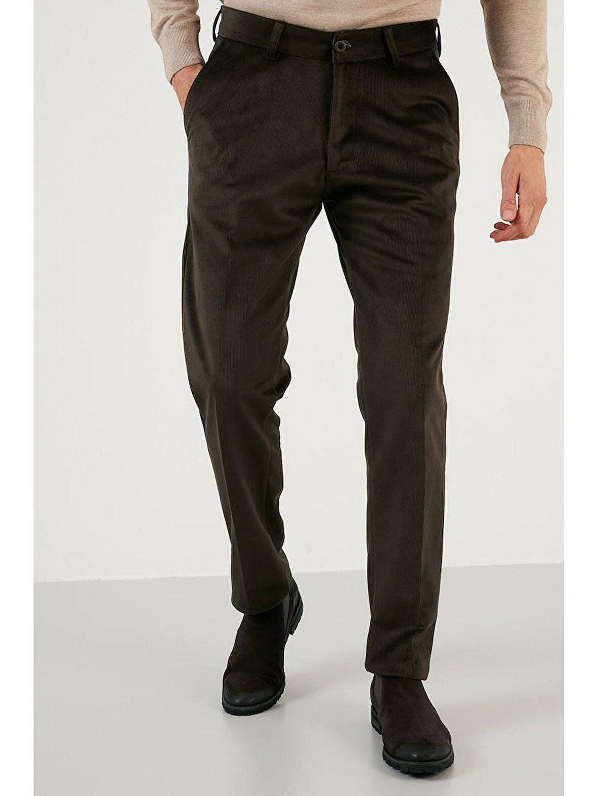 Captiva Erkek Rahat Kesim Yüksek Kalite Klasik Kışlık Kalın Içi Polarlı Termal Kadife Pantolon Baba Fitilli