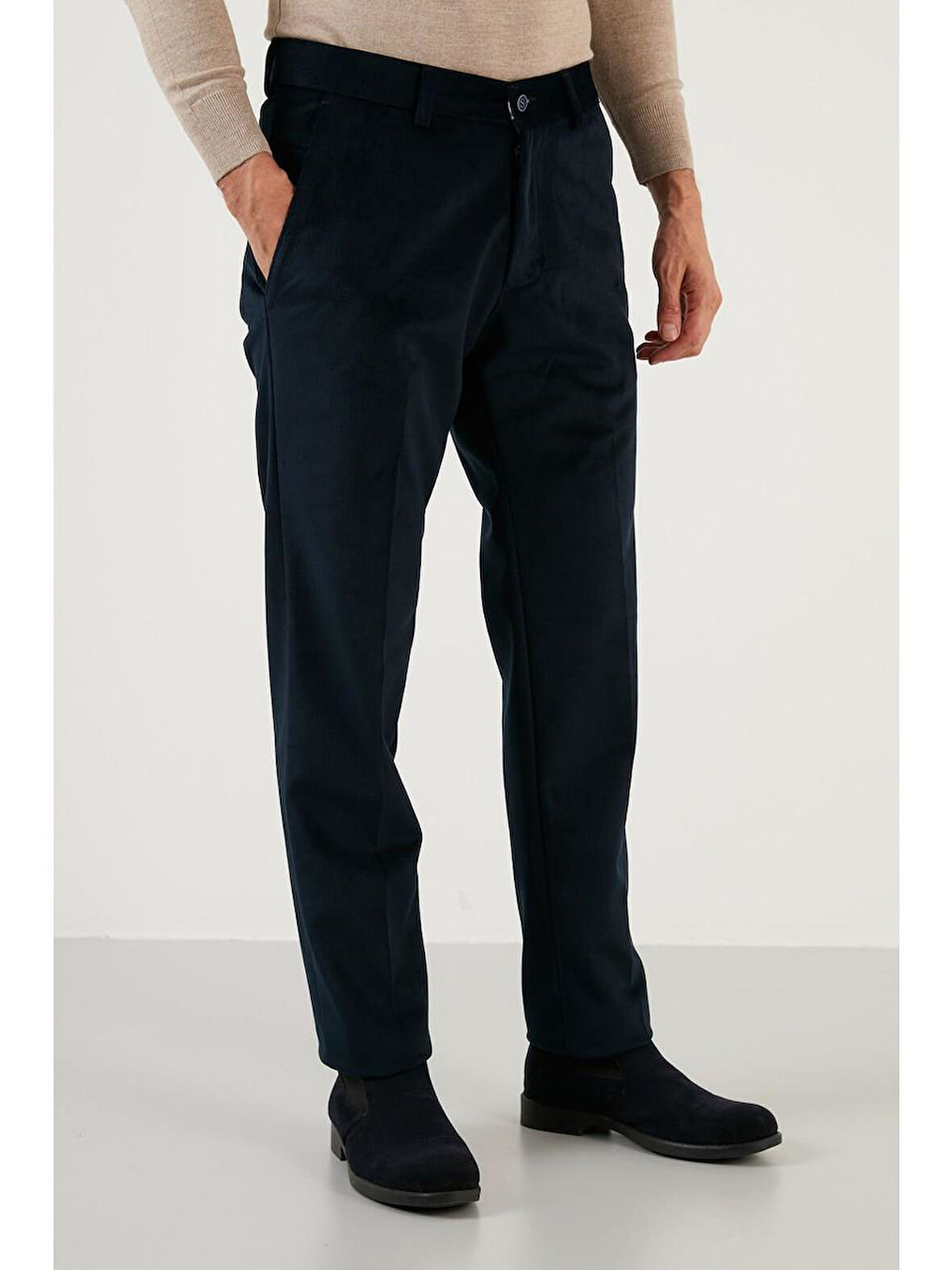 Captiva Erkek Rahat Kesim Yüksek Kalite Klasik Kışlık Kalın Içi Polarlı Termal Kadife Pantolon Baba Fitilli