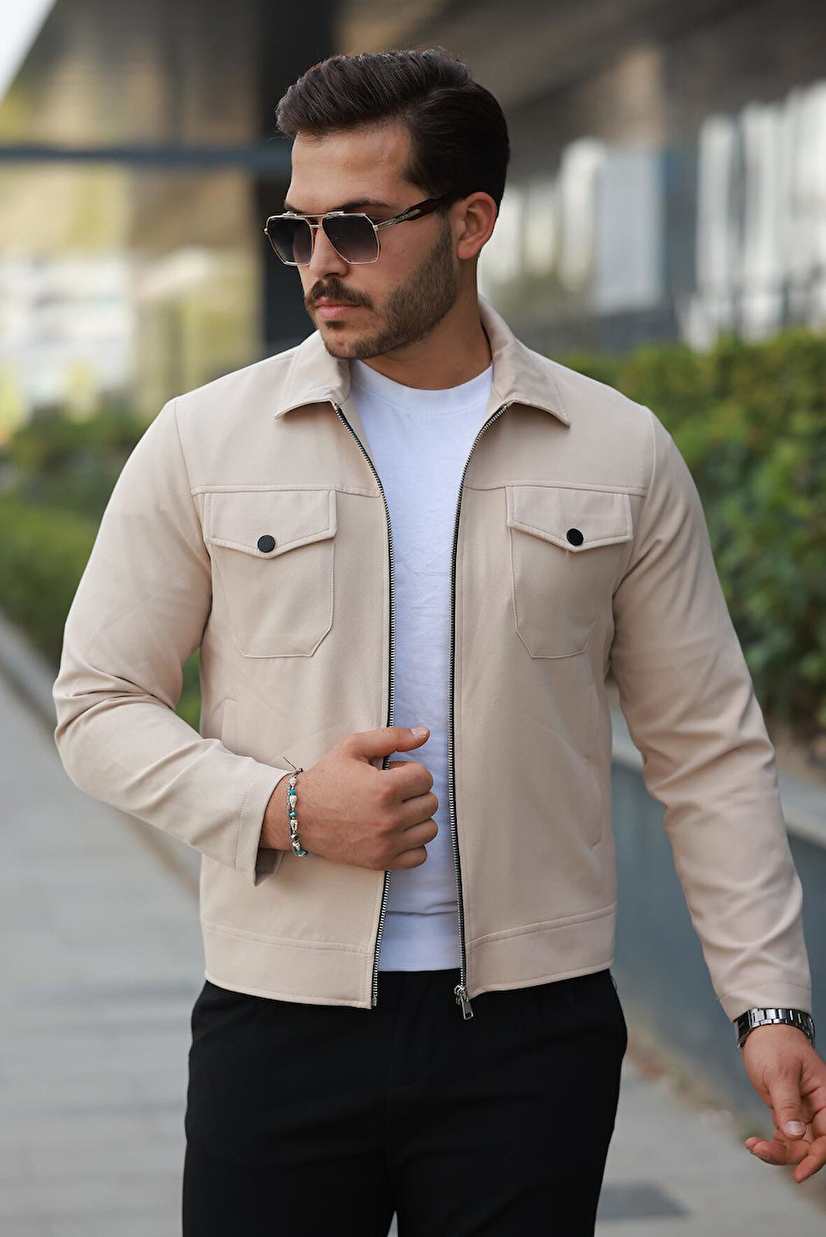 Classics Men Slim Fit Erkek Fermuarlı Mevsimlik Ceket - 7423