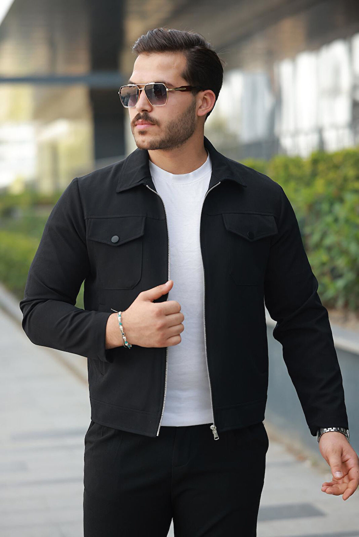 Classics Men Slim Fit Erkek Fermuarlı Mevsimlik Ceket - 7423