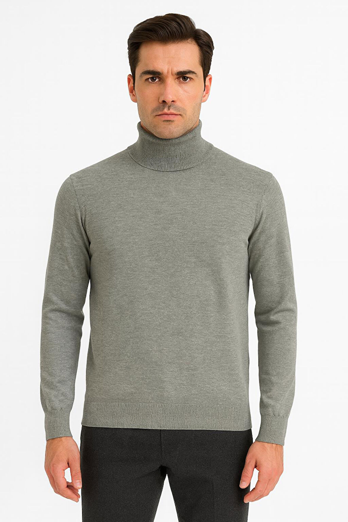 Huffa Erkek Slim Fit Boğazlı Erkek Triko-7430