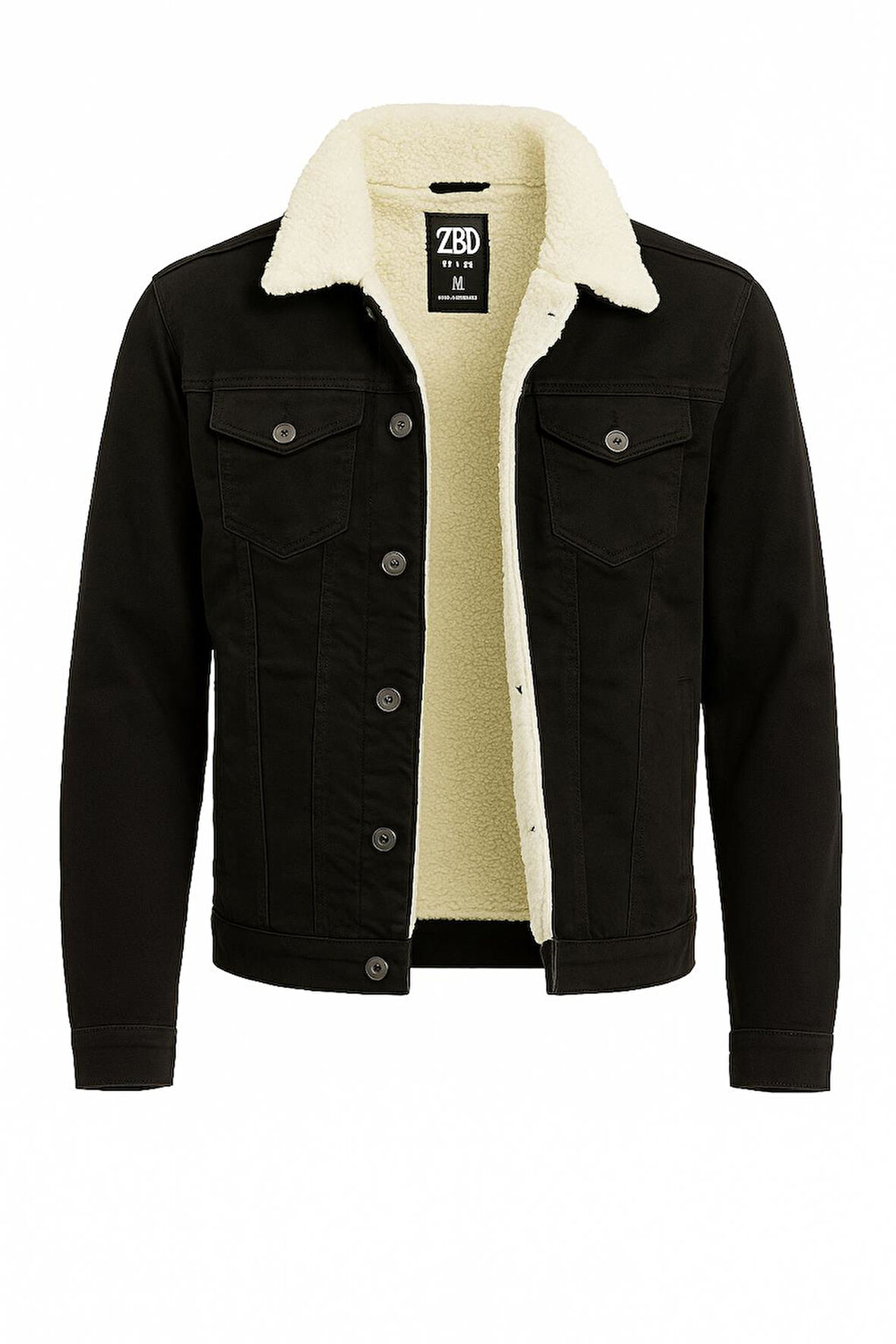 Zbd Erkek Slim Fit Kürklü Kot Ceket - 7432