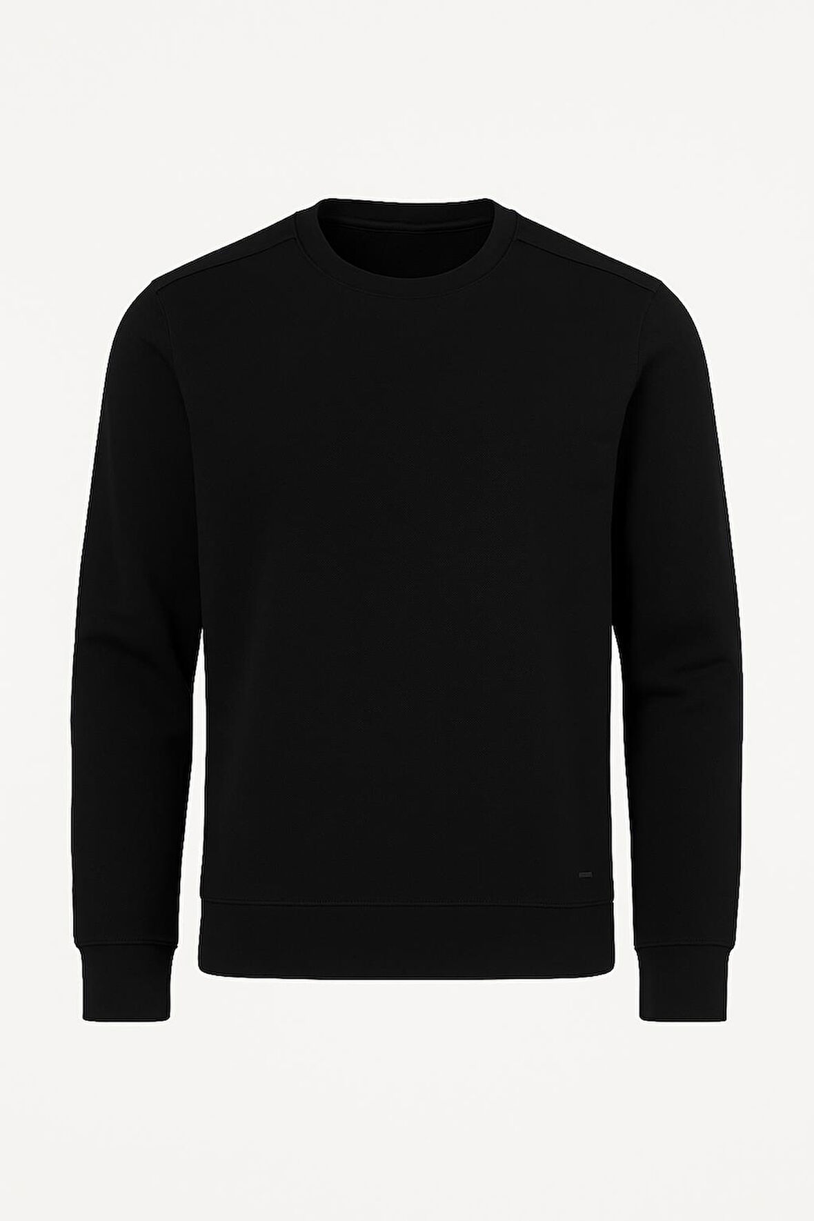 Troy Erkek Slim Fit Uzun Kol Sıfır Yaka Sweatshırt-7442