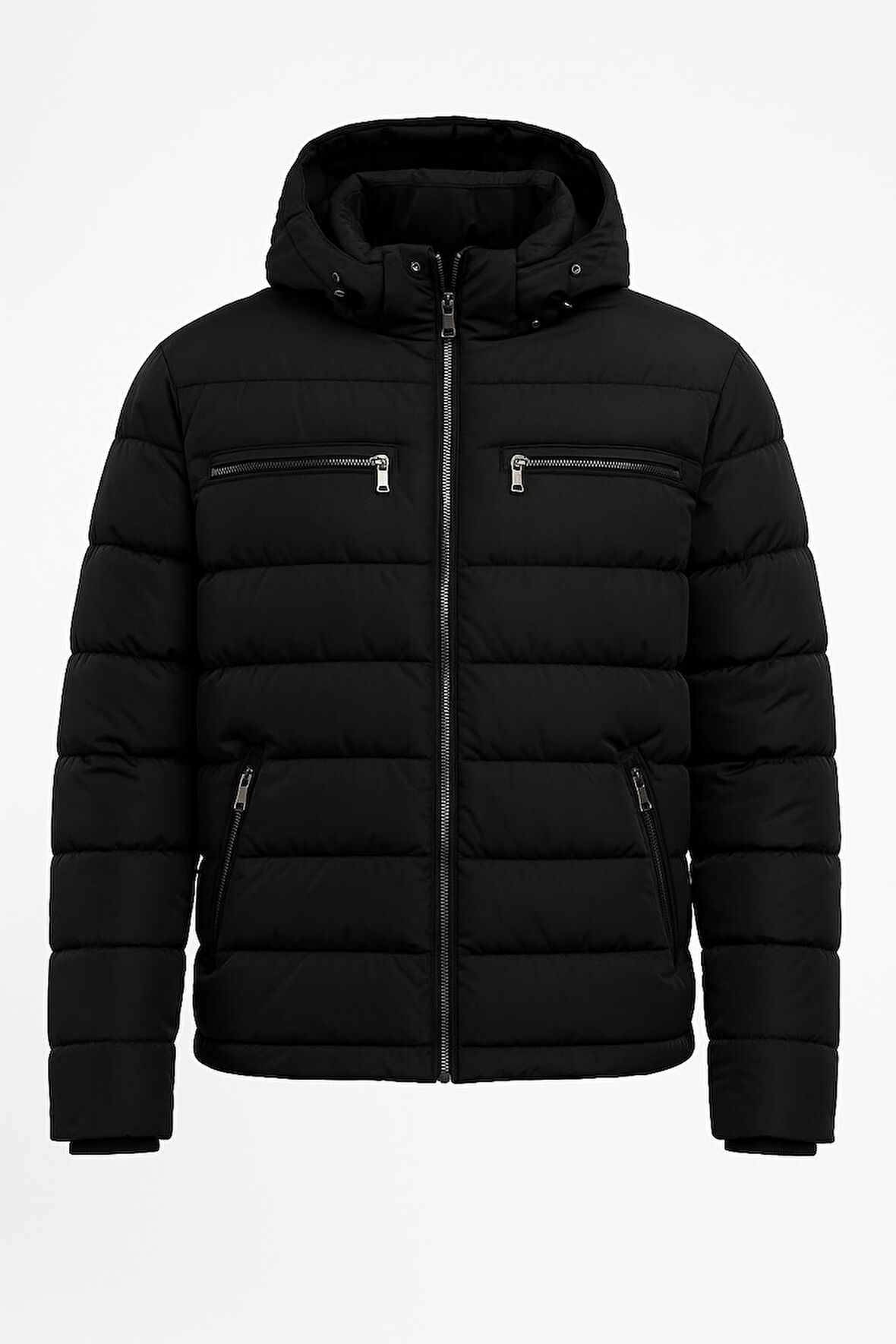 Slim Fit Erkek Kapşonlu Şişme Mont - 7447