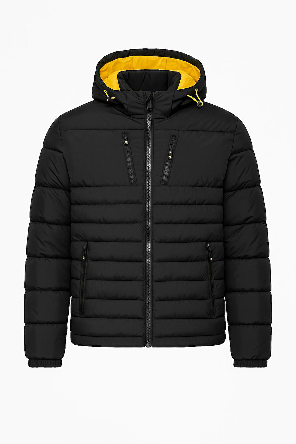 Slim Fit Erkek Kapşonlu Şişme Mont - 7454