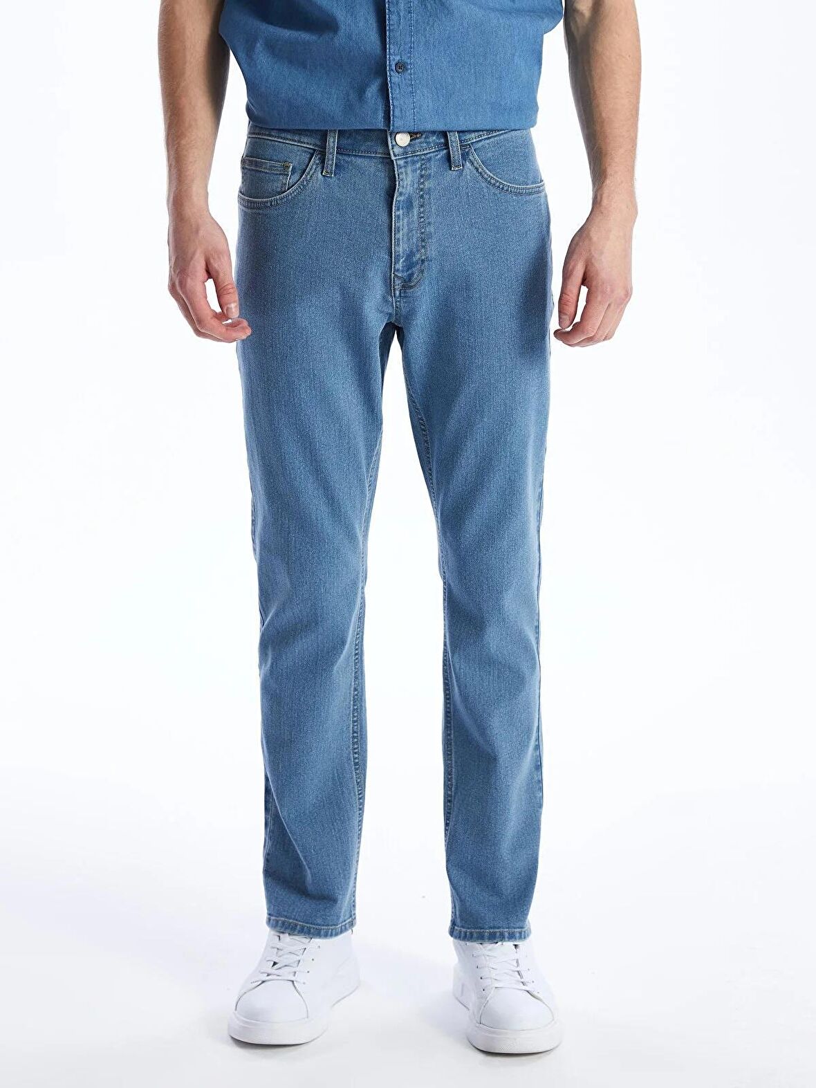 Big Rodoc Regular Fit Buz Mavi Likralı Erkek Jean Pantolon-6775