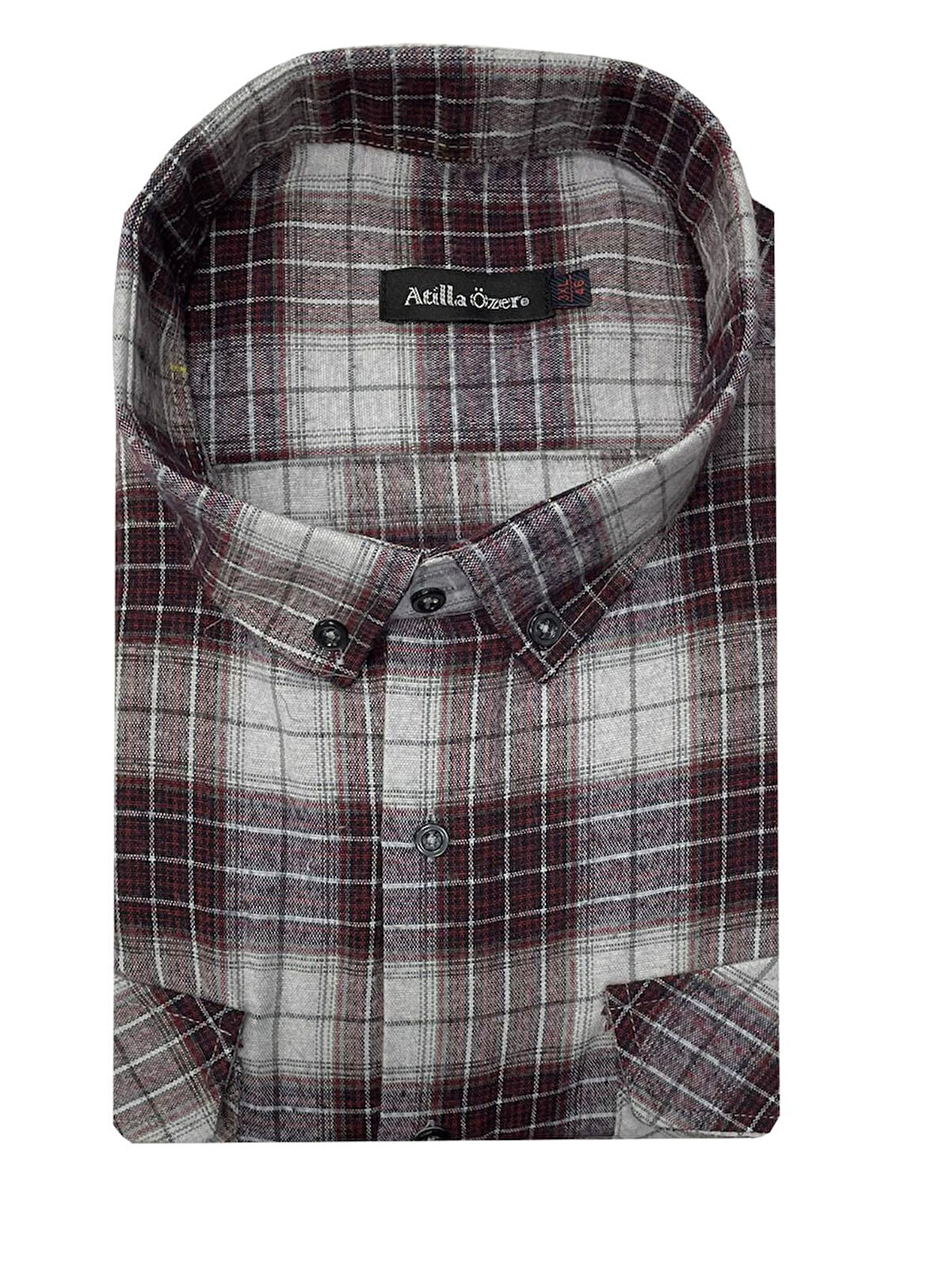 Atilla Özer Büyük Beden Çift Cep Klasik Kışlık Kaşmir Gömlek - 7462