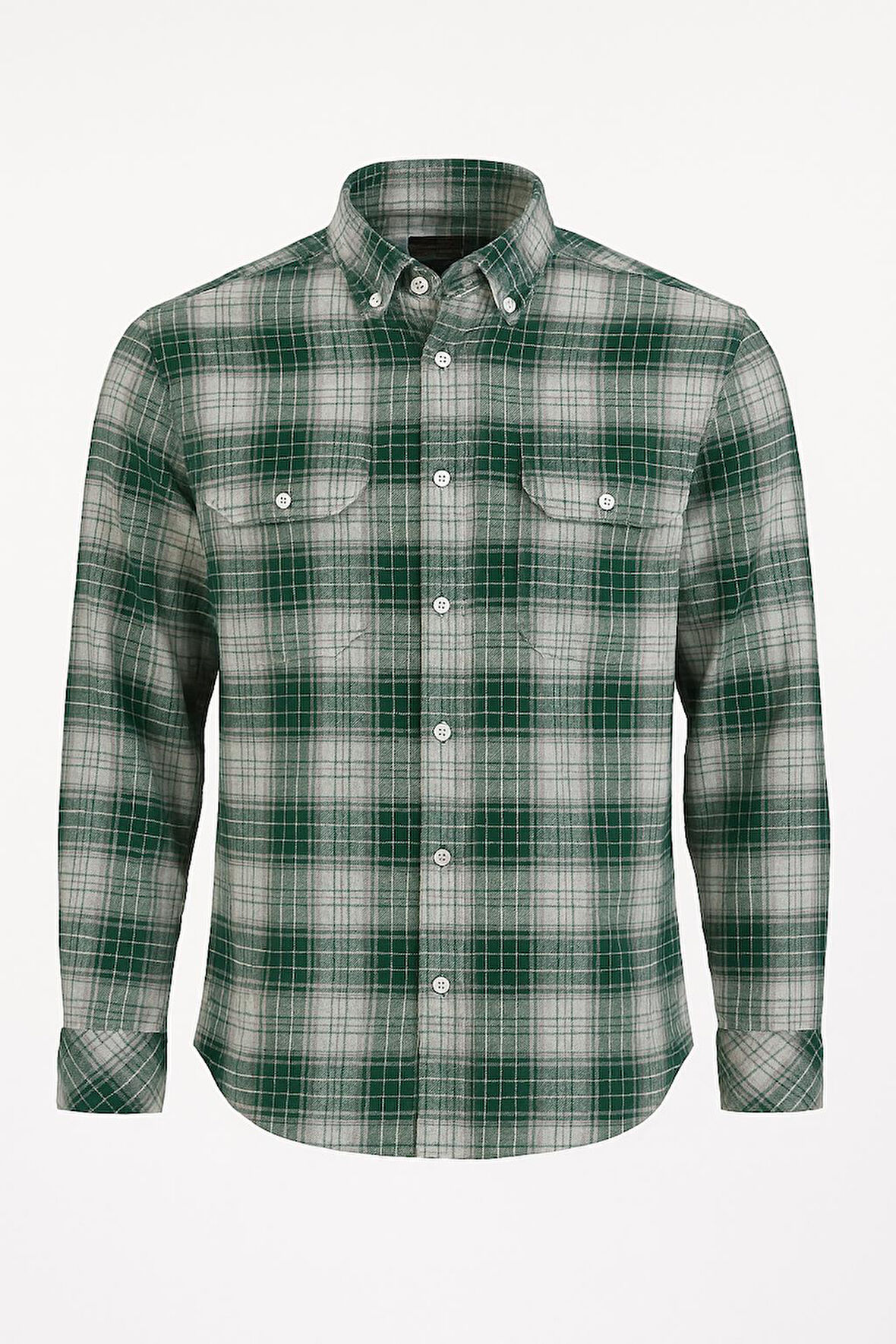 Atilla Özer Büyük Beden Çift Cep Klasik Kışlık Kaşmir Gömlek - 7462