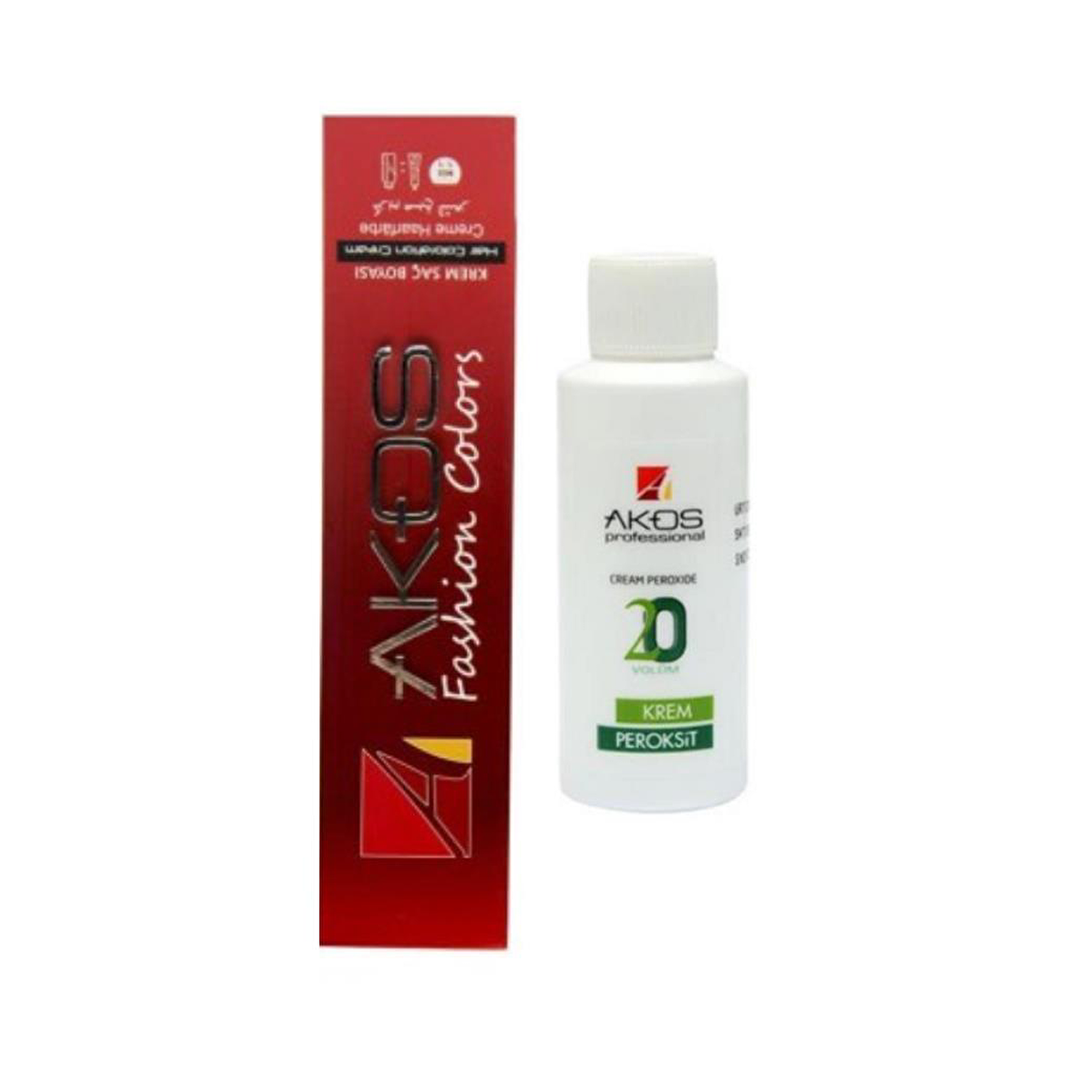 Akos Tüp Boya 60 ml - 5.24 Açık İrize Dore + Akos 20 Volüm Oksidan 60 ml