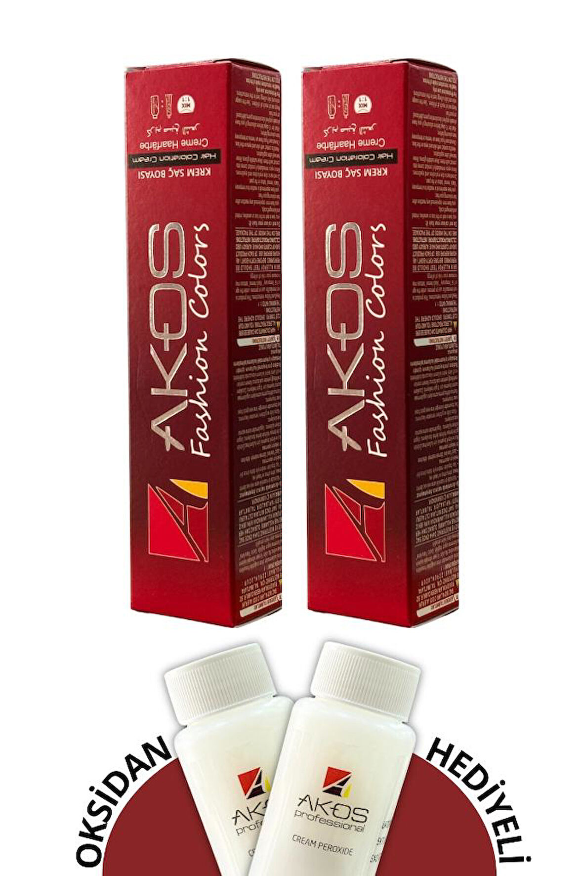 Akos 2'li Oksidan Hediyeli Tüp Boya Seti S.12 Extra Açıcı