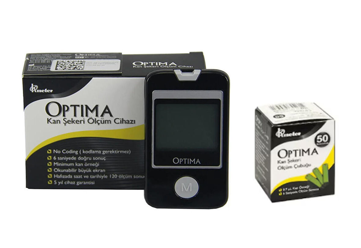 Optima Şeker Ölçüm Cihazı + 50 Strip