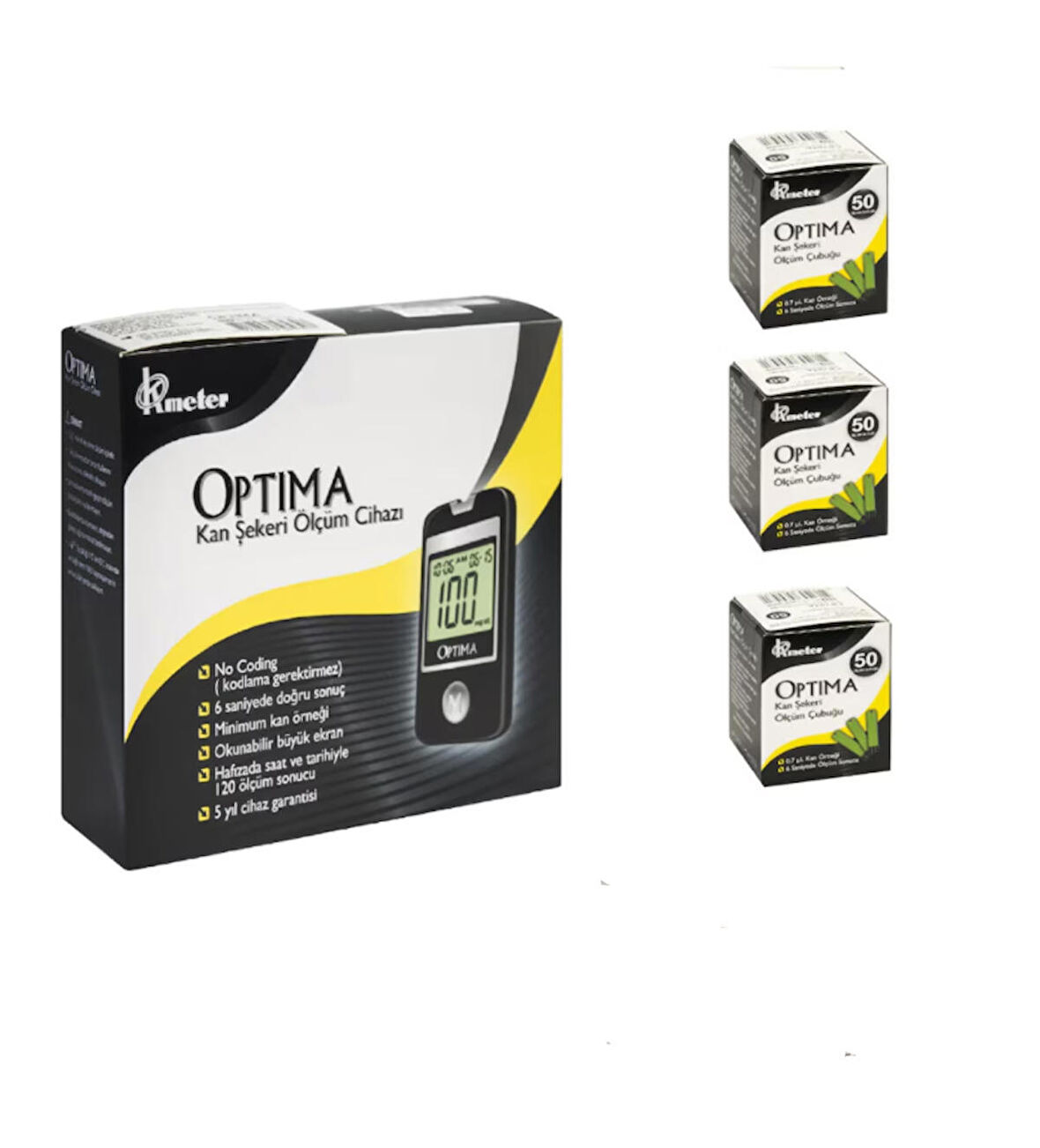 Optima Şeker Ölçüm Cihazı + 150 Strip