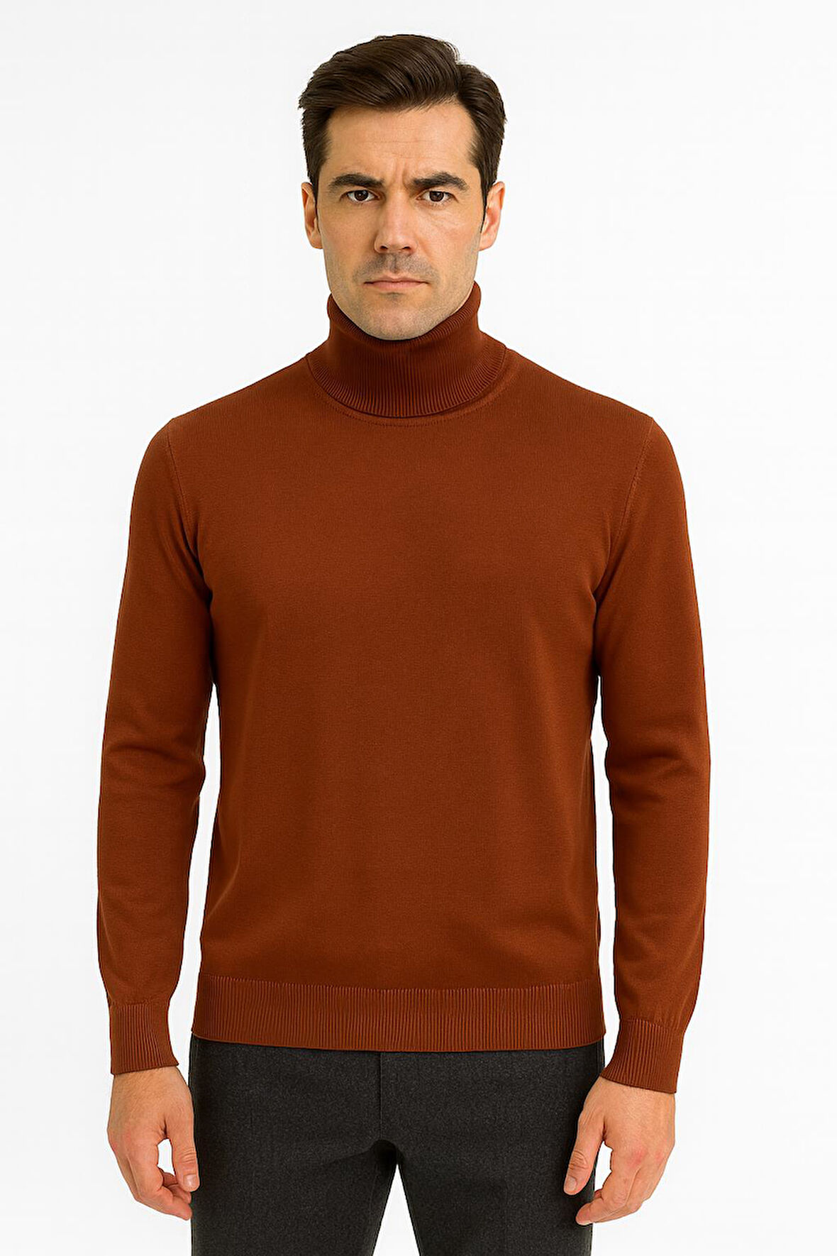 Huffa Erkek Slim Fit Boğazlı Erkek Triko-7430