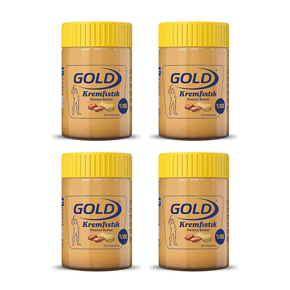 Gold %100 Fıstık Ezmesi 340 gr x 4 Adet