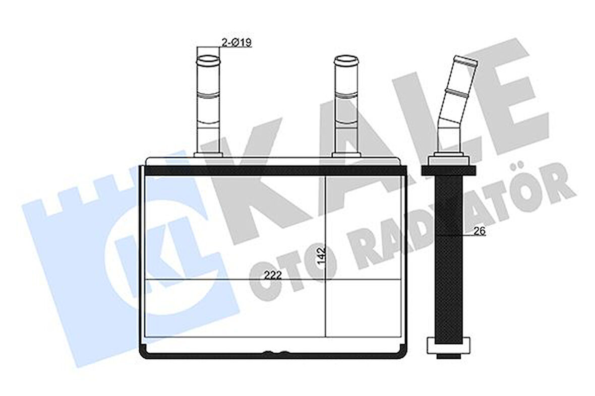 Hyundaı Ticarı Kalorıfer Radyatoru Hyundaı H100 Kamyonet 04-> Kia Bongo 04-> - Kale 358635