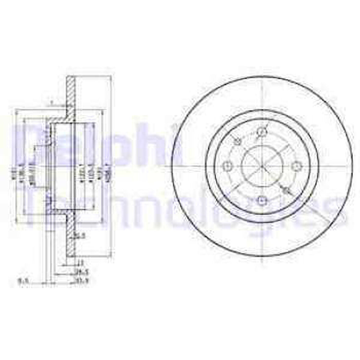 Tofas On Fren Aynası (diski) Brava Bravo I Marea Punto Tempra Tipo Alfa Romeo 145 146 (257mm) - Delphi Bg2411