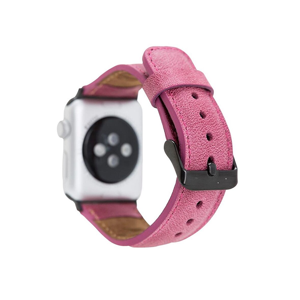 Apple Watch Uyumlu Deri Kordon 42-44-45mm TN08 Pembe