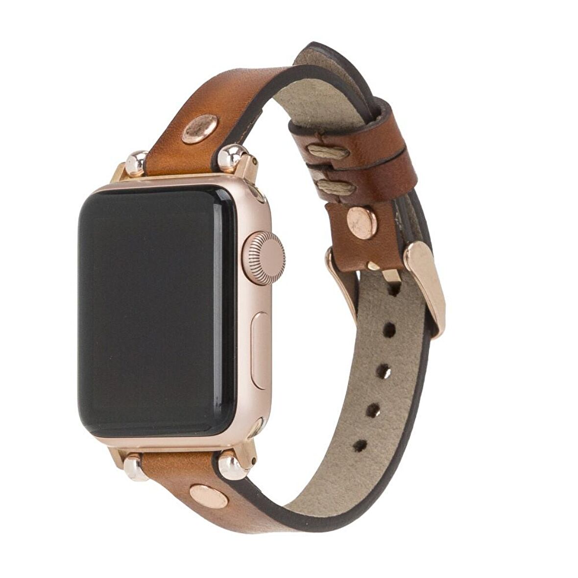 Bouletta Apple Watch Uyumlu Deri Kordon 42-44-45mm RG RST2EF Taba