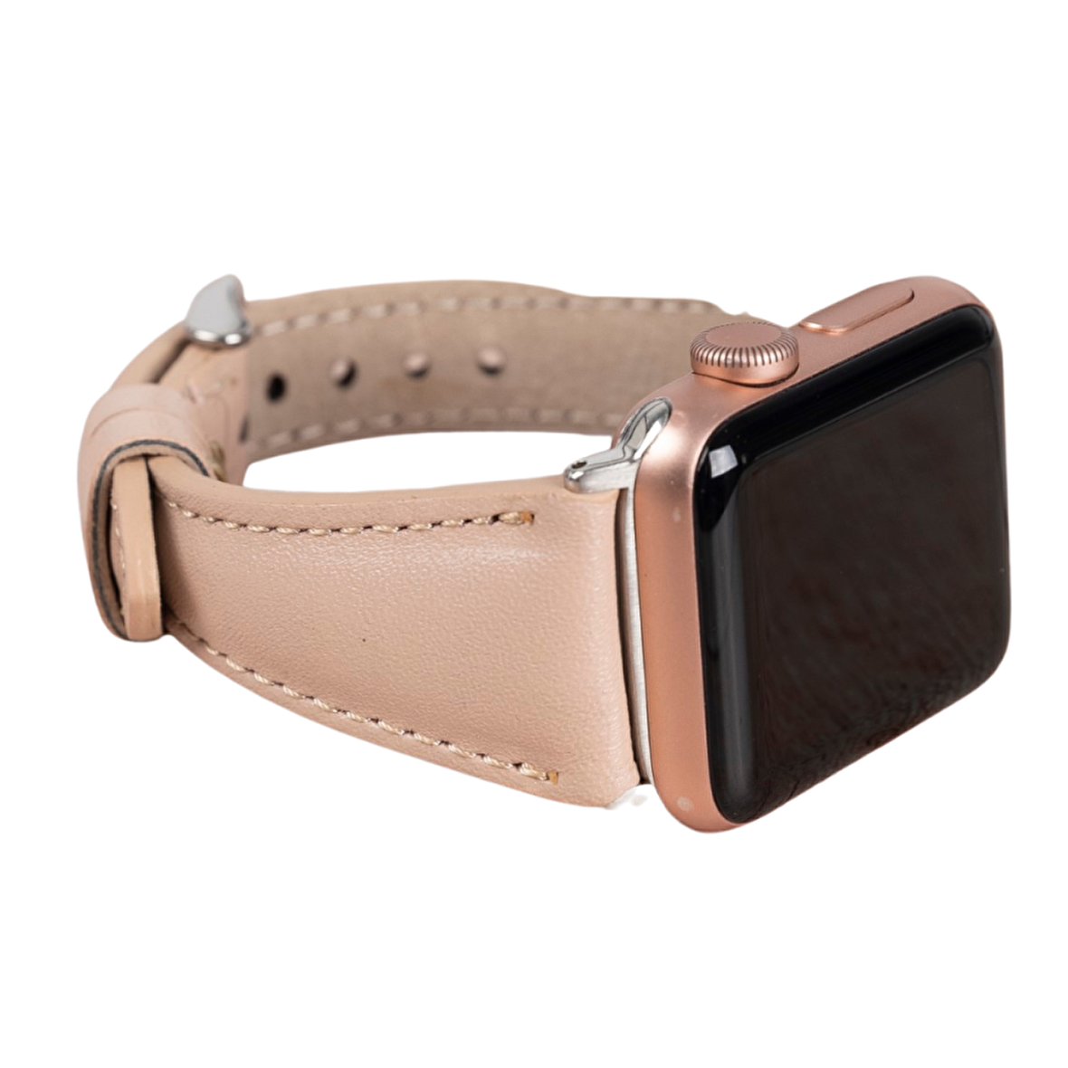 Bouletta Apple Watch Uyumlu Deri Kordon 42-44-45mm Slim NU1 Pembe
