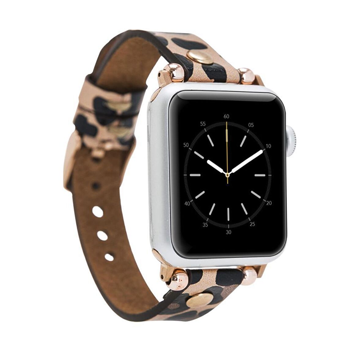 Bouletta Apple Watch Uyumlu Deri Kordon 38-40-41mm GT LE02 Leopar