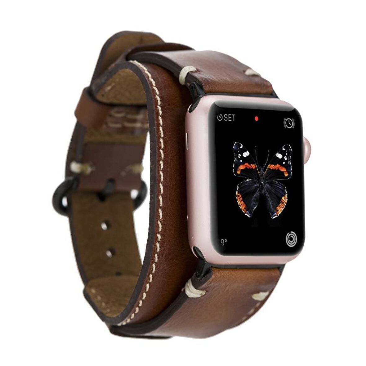 Bouletta Apple Watch Uyumlu Deri Kordon 42-44-45mm Cuff Pulsar RST2EF