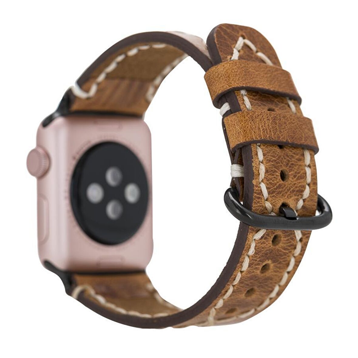 Bouletta Apple Watch Uyumlu Deri Kordon 42-44-45mm Diana V18 Taba
