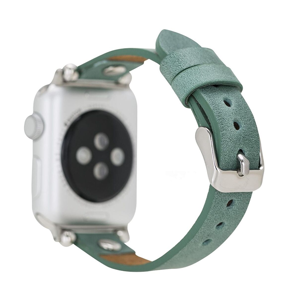 Bouletta Apple Watch Uyumlu Deri Kordon 38-40-41mm Ferro ST CZ12 Mint Yeşili