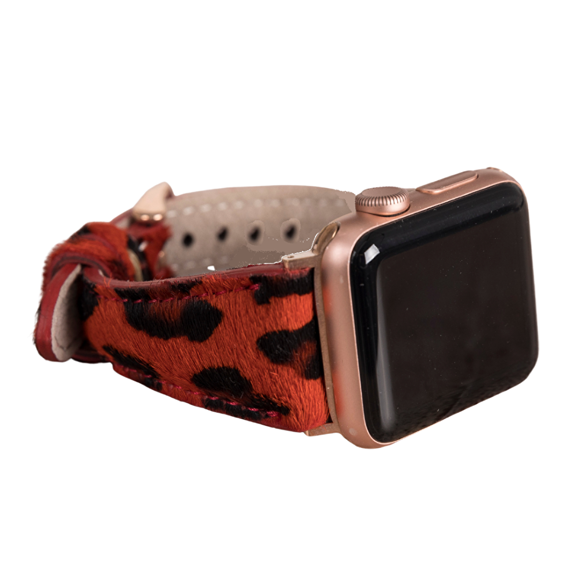 Bouletta Apple Watch Uyumlu Deri Kordon 42-44-45mm Slim Leopar LEO56