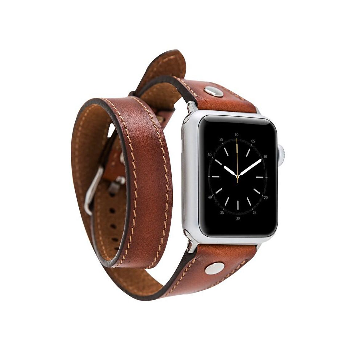 Bouletta Apple Watch Uyumlu Deri Kordon 42-44-45mm Slim Double Tour ST RST2EF Taba