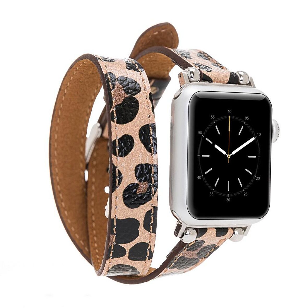 Bouletta Apple Watch Uyumlu Deri Kordon 38-40-41mm Ferro Double Tour Leopar NE