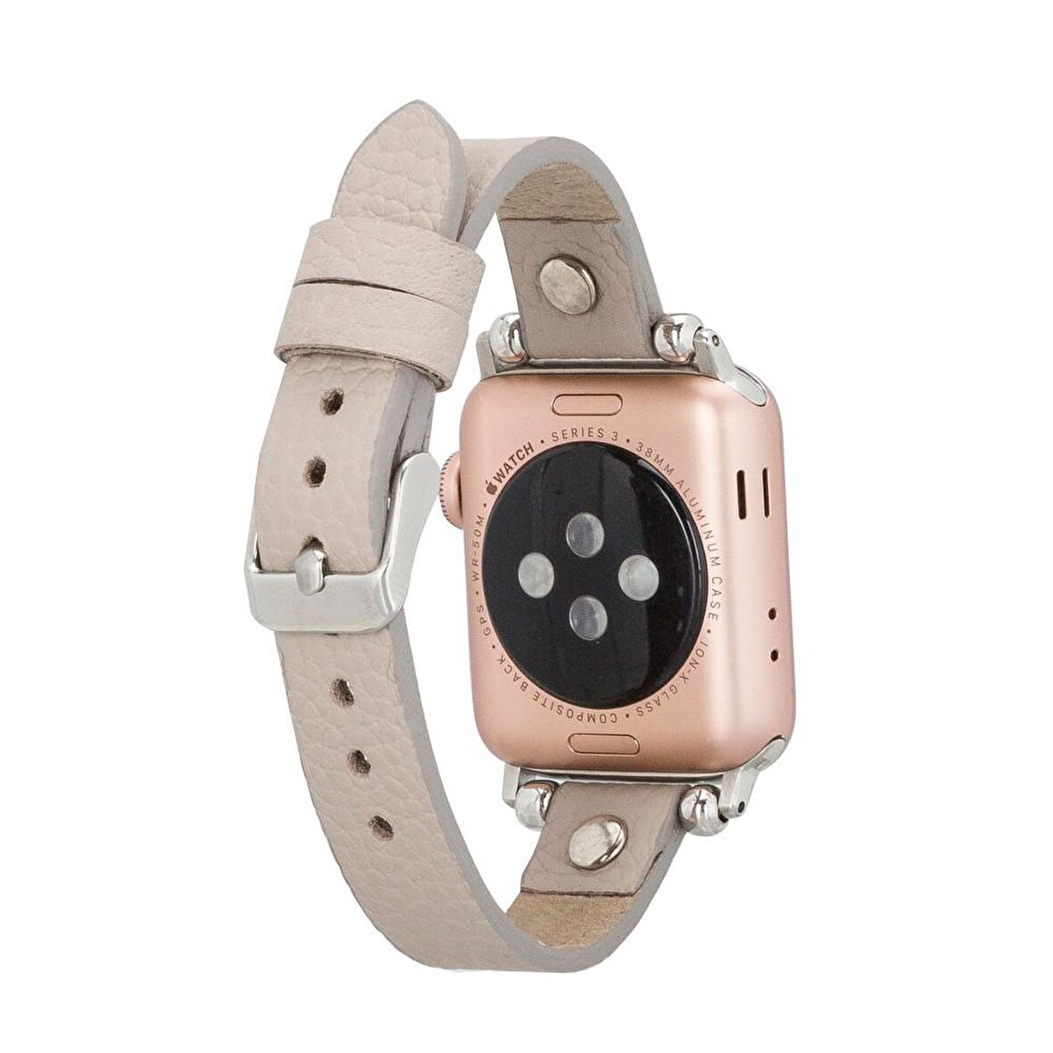 Bouletta Apple Watch Uyumlu Deri Kordon Visby 38-40-41mm Ferro ERC3 Bej