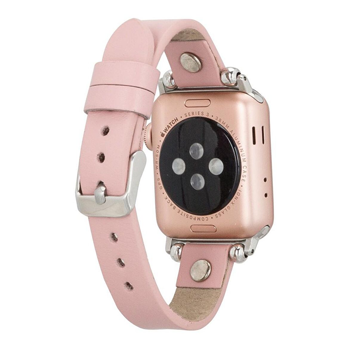 Bouletta Apple Watch Uyumlu Deri Kordon Visby 38-40-41mm Ferro NU2 Pembe