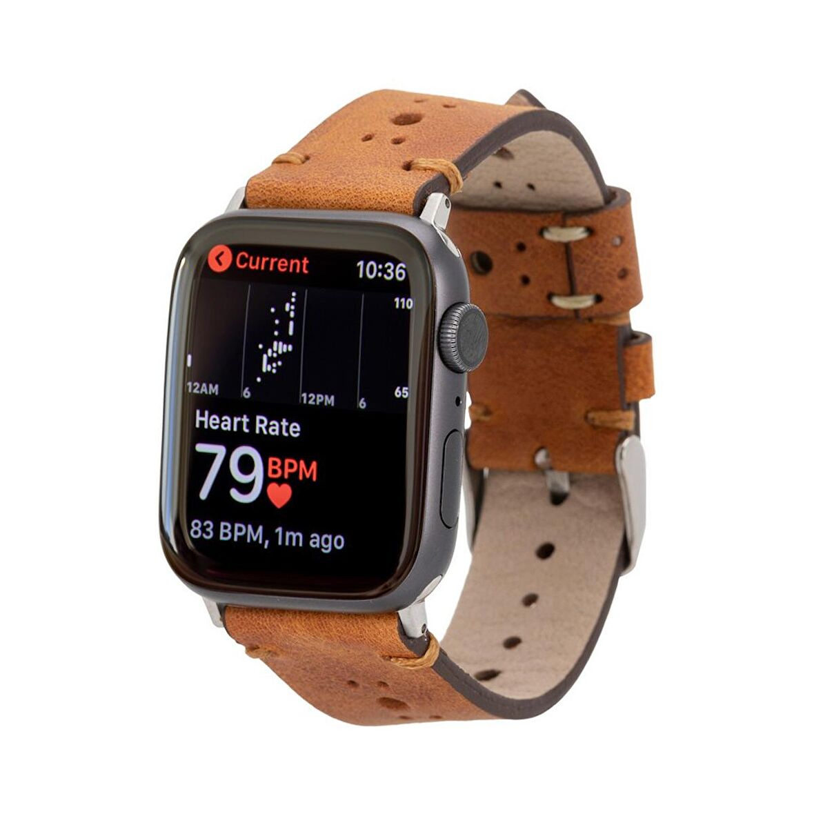 Apple Watch Uyumlu Deri Kordon 42-44-45mm TN11 Taba