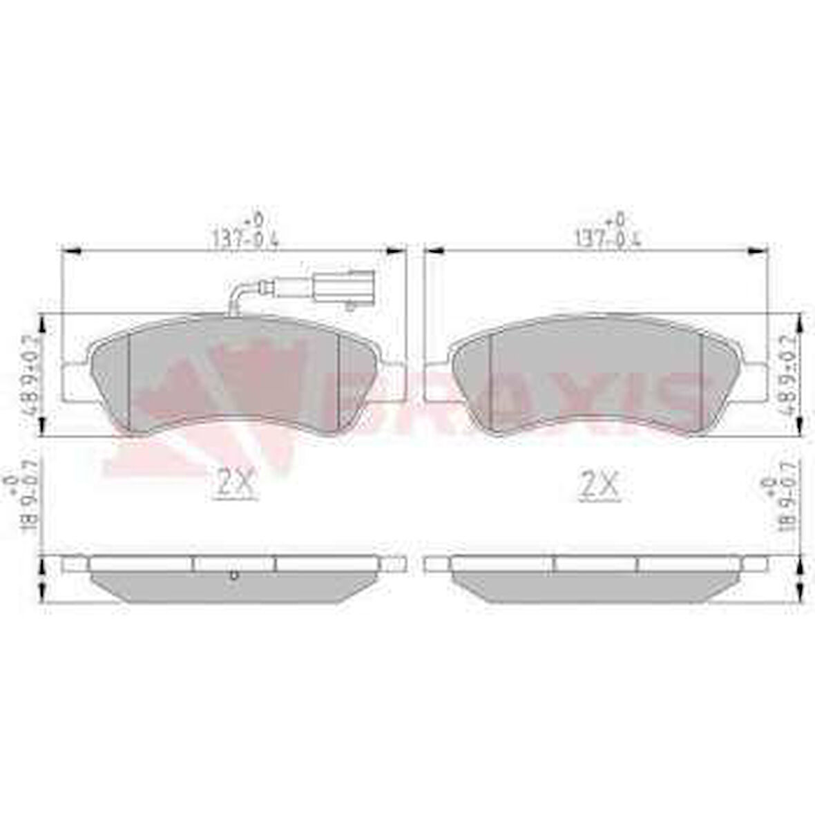 Fiat Fren Balatası Arka Fisli Ducato 12> / Boxer 12> / Jumper 12> - Braxıs Aa0620