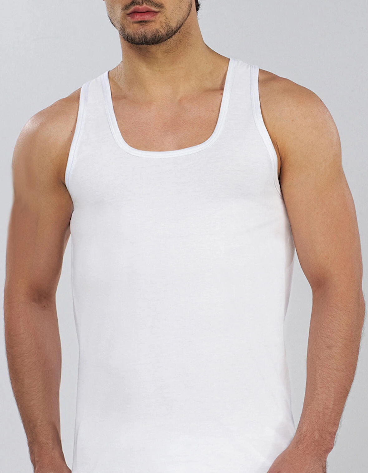 Çift Kaplan Erkek Süprem Beyaz Atlet 0770 6'Lı Paket