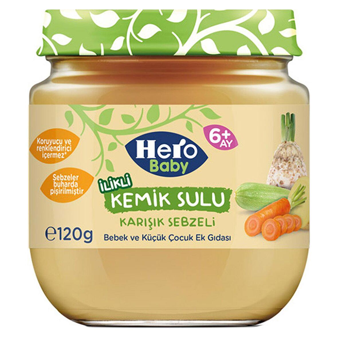 Hero Baby Sebze Prebiyotik Kavanoz Maması 120 gr