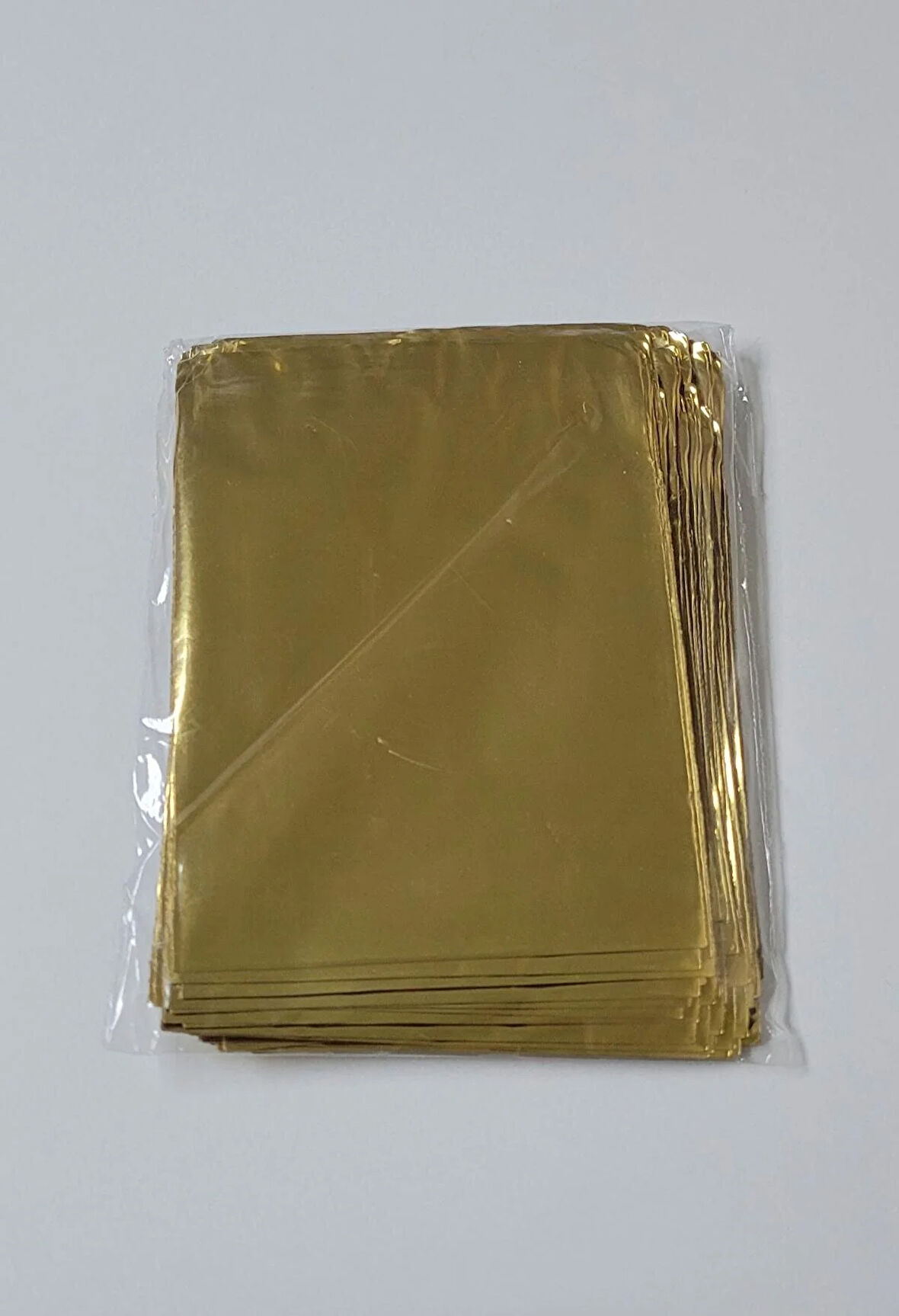7x9 Cm Hediye Paketi - Gold Renk - 200 Adet Kolye Küpe Için Uygun Küçük Boy Kendinden Yapışkanlı