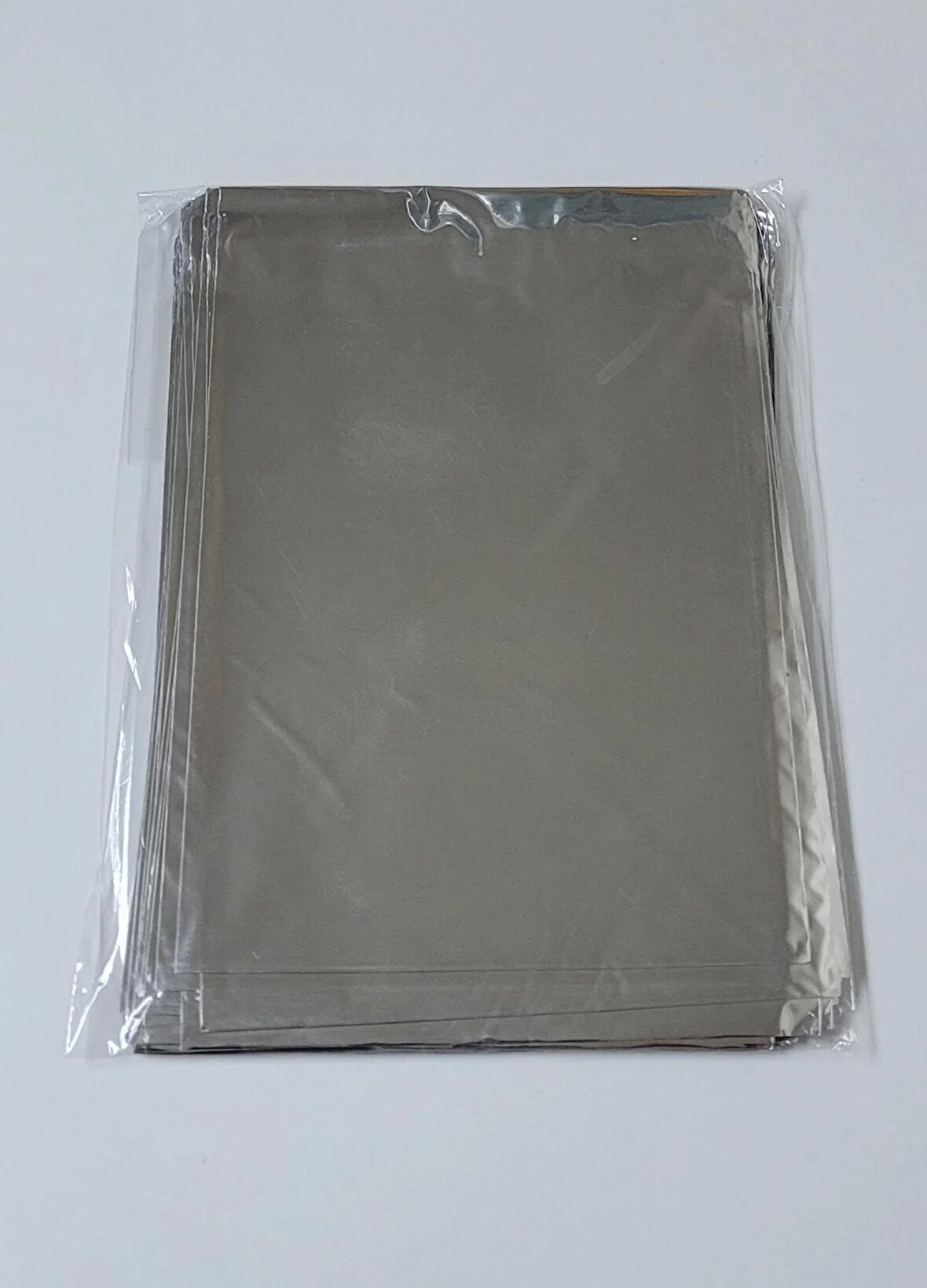 12X17 CM METALİZE HEDİYE PAKETİ - GÜMÜŞ RENK - 100 ADET KENDİNDEN YAPIŞKANLI