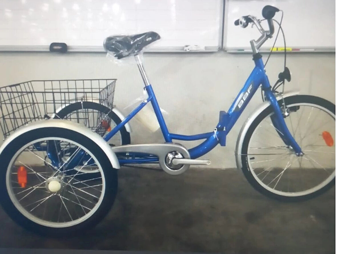 FSC BBF Cargo Nexus 3 Vites Ön V-Arka Kontra Fren Ön 26-Arka 24 Jant Katlanır Kargo Bisikleti Mavi