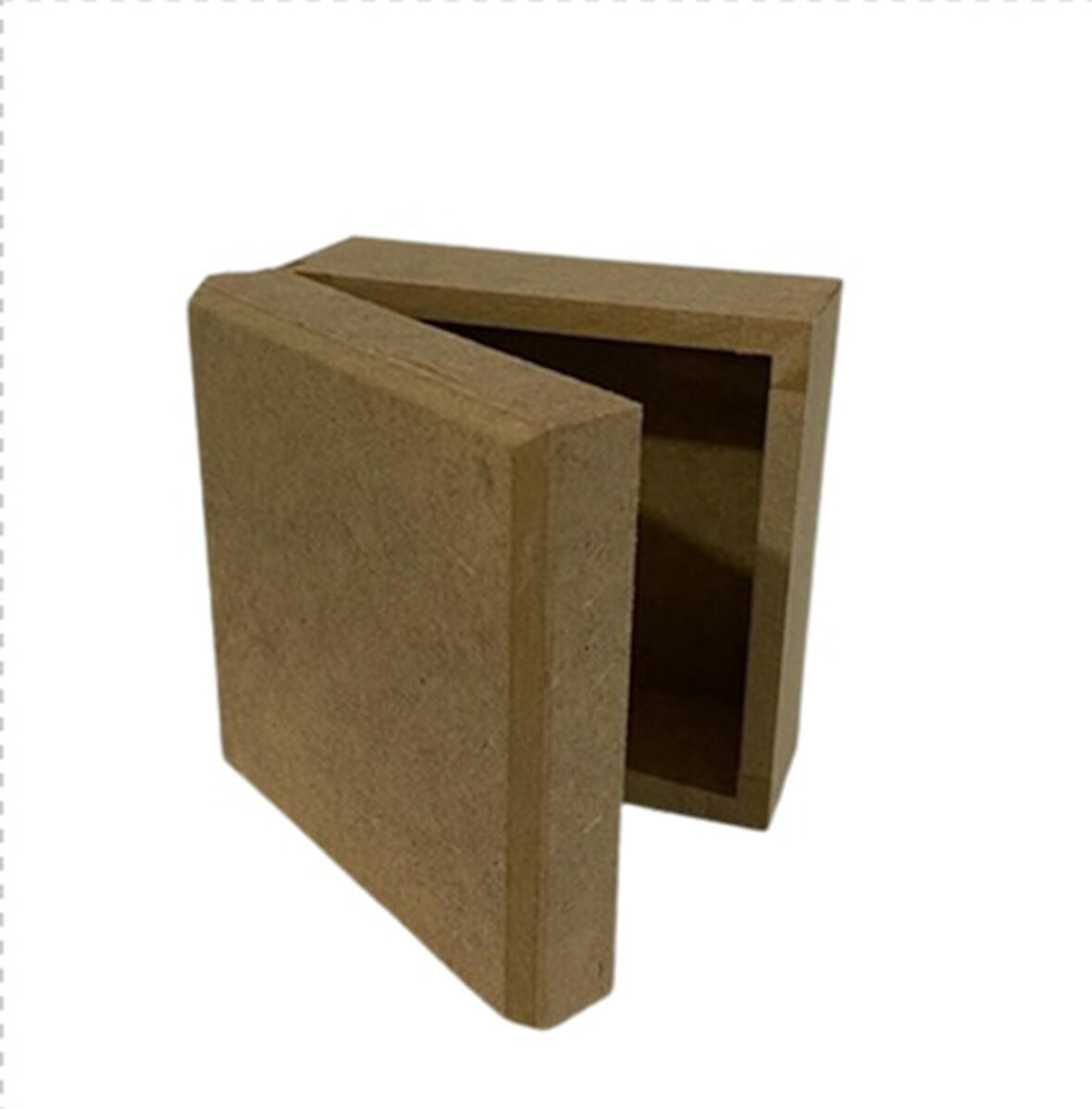 Boyanabilir Ahşap Kare Kutu 10x10cm - 3 adet