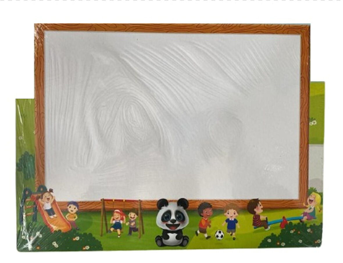Panda Animasyonlu Park Yazı Tahtası Ahşap 23X33