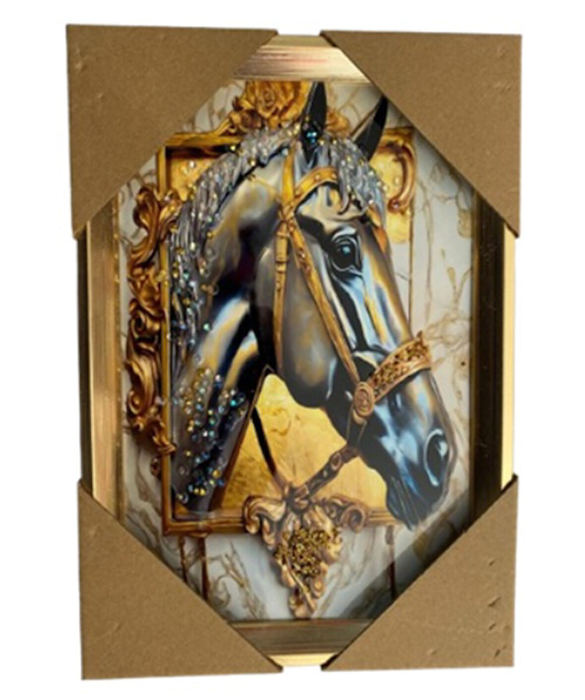 Duvar Tablo 22X32 Cm At Kafası 3 Boyutlu M4440-1