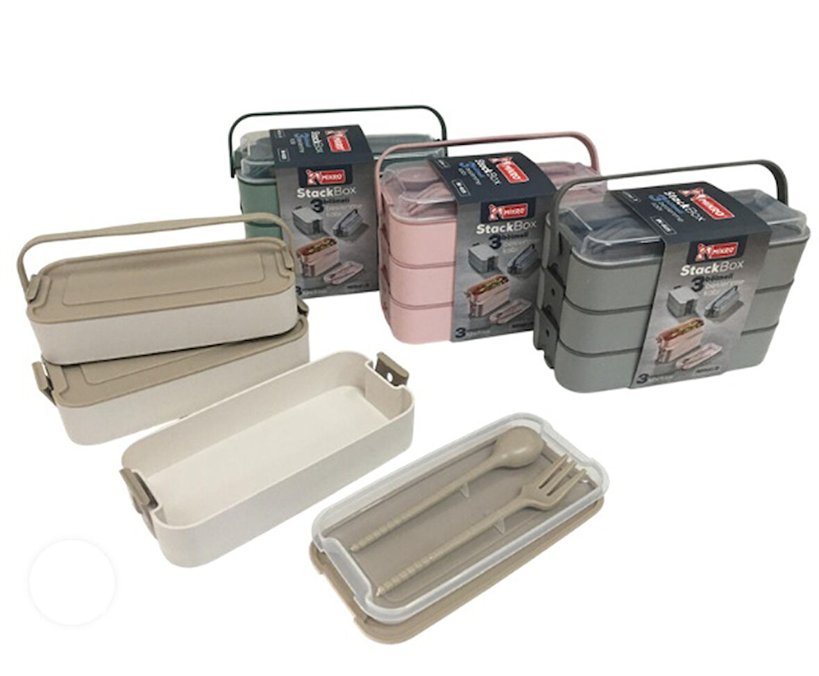 Beslenme Kabı 3 Bölmeli 3x420ml Bk-6115 Pembe