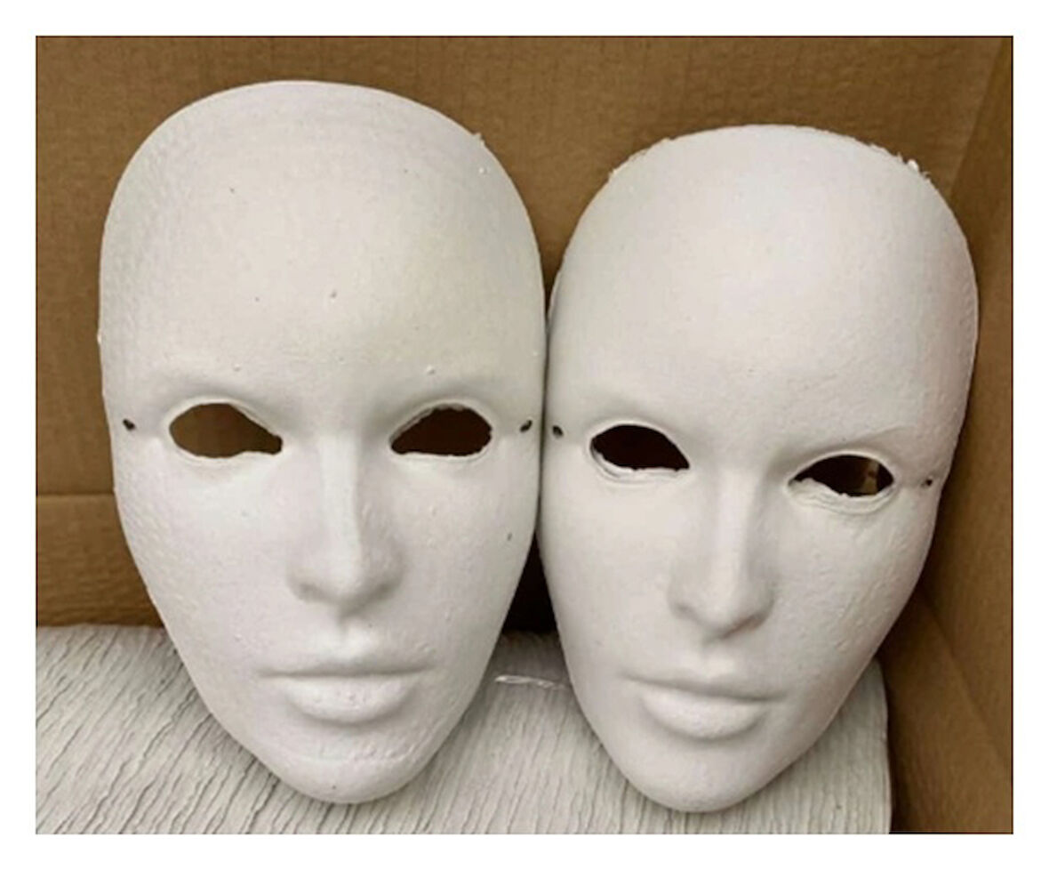 Boyanabilir Karton Maske - 2 adet