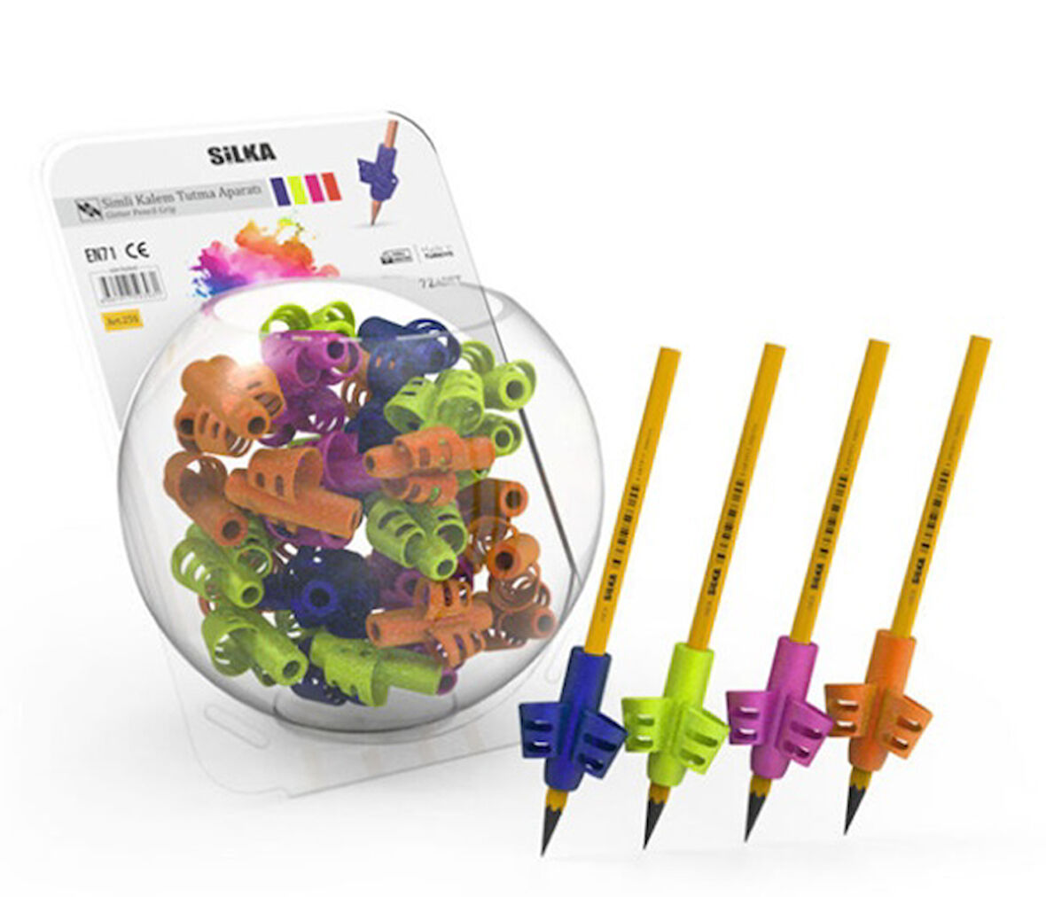 Kaly Kalem Tutma Aparatı Simli - 10 adet