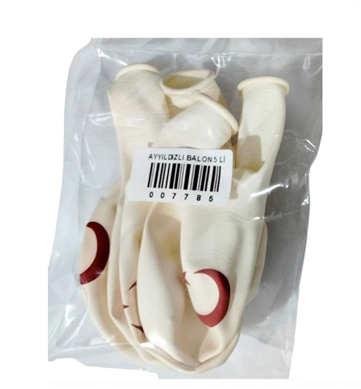 Ayyıldızlı Balon 5 li Bayraklı Balon - 2 paket