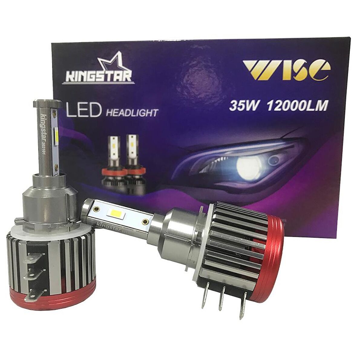 Kingstar Wise Serisi, H15 Mini LED Xenon Far 8000K 12000 Lümen