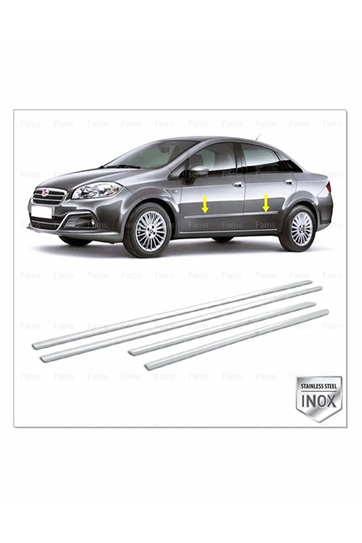 Fiat Linea Krom Yan Kapı Çıtası 4 Kapı 2007 Üzeri P. Çelik