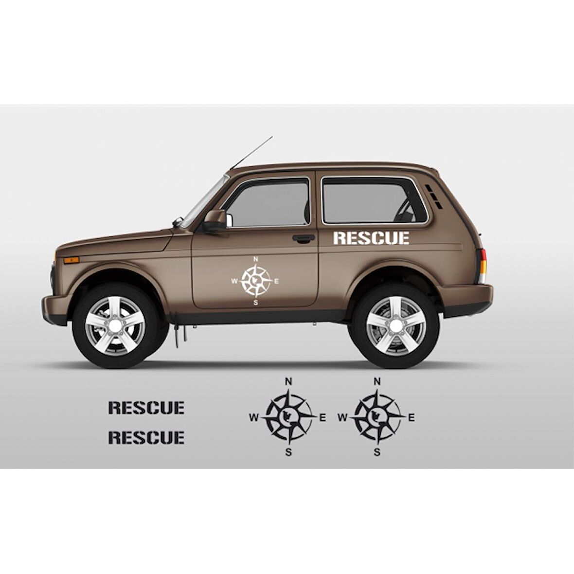 Lada Niva Sticker Set Rescue Araba Yapıştırma